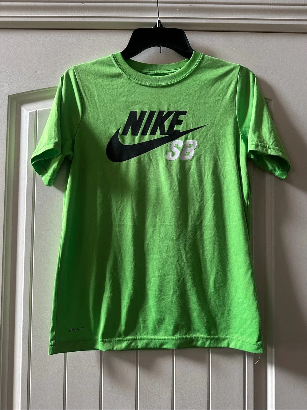 Nike Bright Green SB Short Sleeve Tee with Black Logo